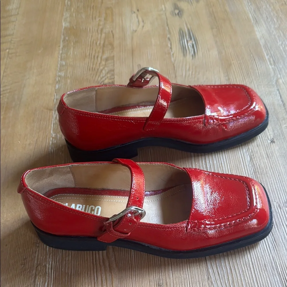 LABUCQ Norman Mary Jane Red Patent Shoes - Picture 2 of 9